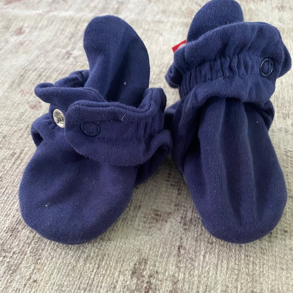 Navy Zutano Booties 6M